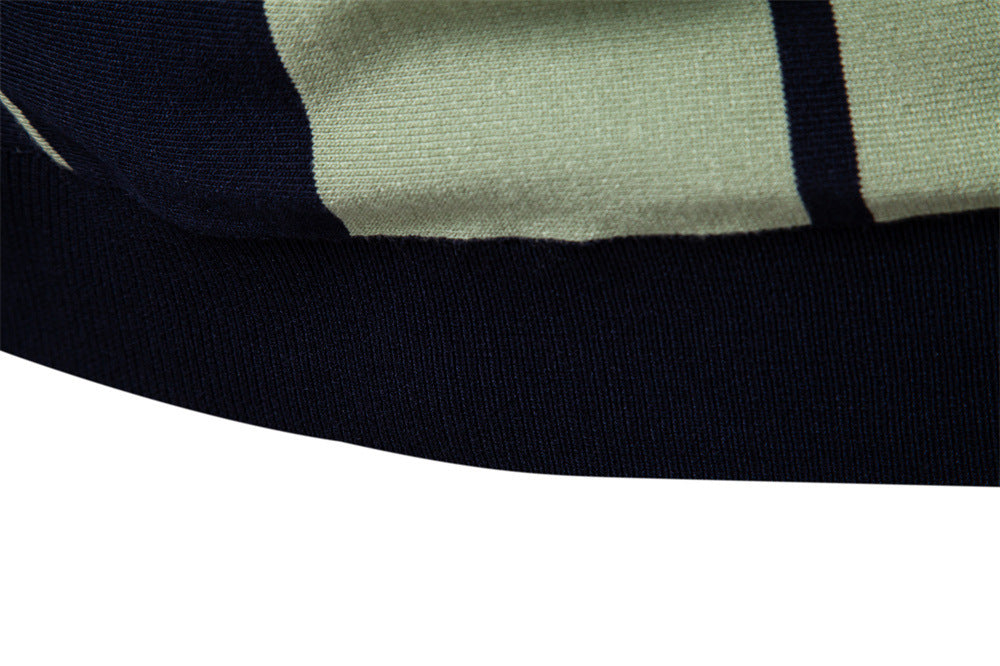 Polo en maille à rayures et empiècements colorés pour homme-thumbmail-21