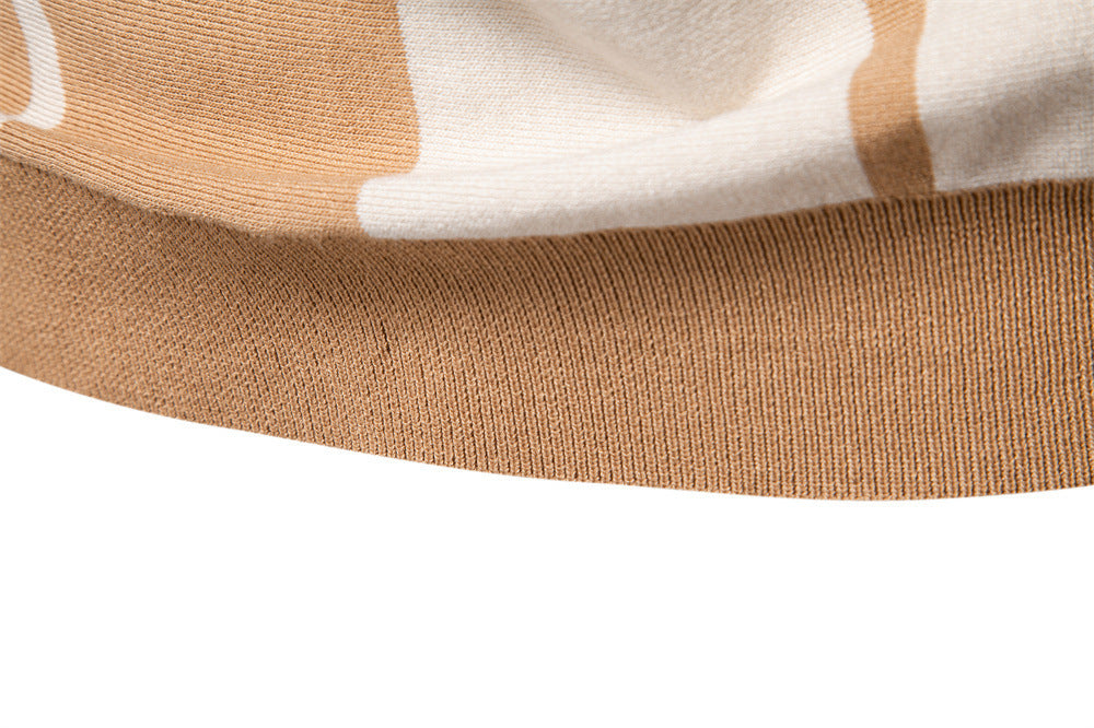 Polo en maille à rayures et empiècements colorés pour homme-thumbmail-28