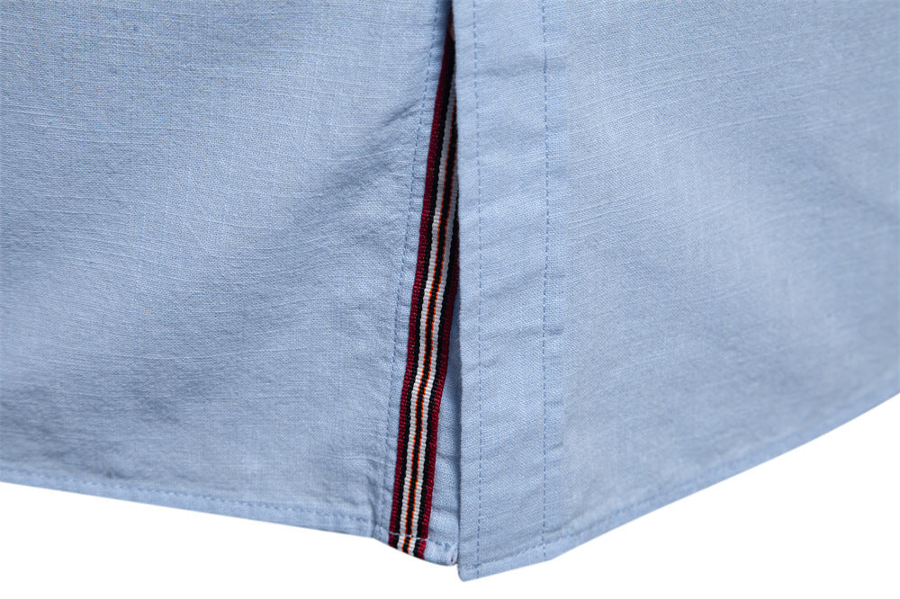 Men’s Slim Fit Cotton Mandarin Collar Shirt-thumbmail-23