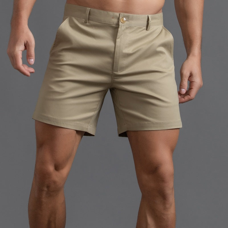 Shorts da uomo in cotone elasticizzato stile chino, cavallo interno da 6"
