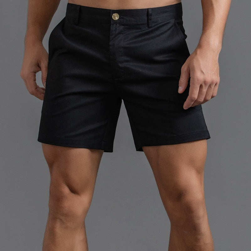 Shorts chinos de algodón elástico para hombre y entrepierna de 6“-thumbmail-4