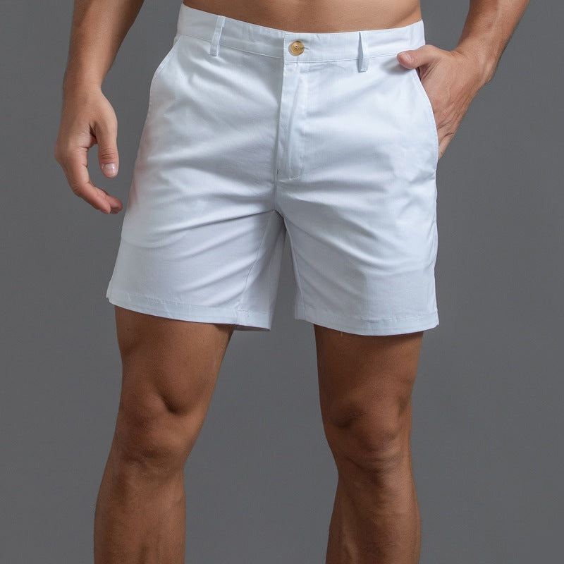 Shorts chinos de algodón elástico para hombre y entrepierna de 6“-thumbmail-5
