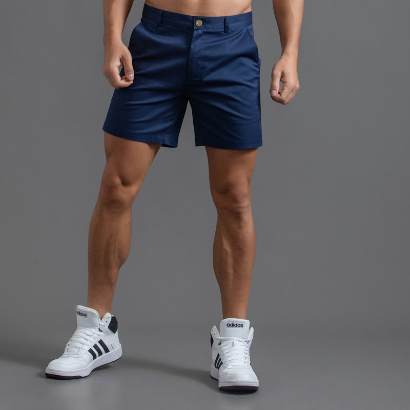 Shorts chinos de algodón elástico para hombre y entrepierna de 6“-thumbmail-6