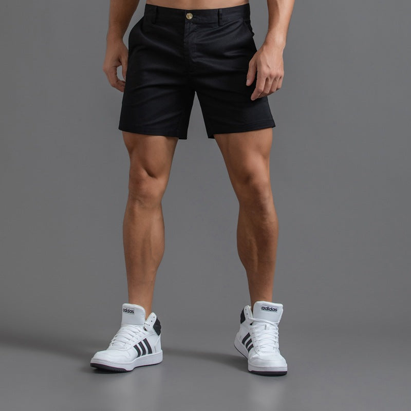 Shorts chinos de algodón elástico para hombre y entrepierna de 6“-thumbmail-7