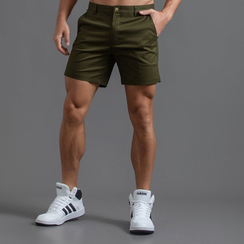 Shorts chinos de algodón elástico para hombre y entrepierna de 6“-thumbmail-8