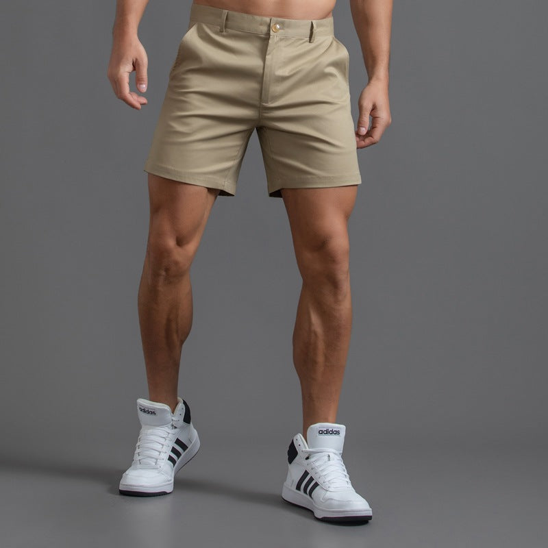 Shorts chinos de algodón elástico para hombre y entrepierna de 6“-thumbmail-9