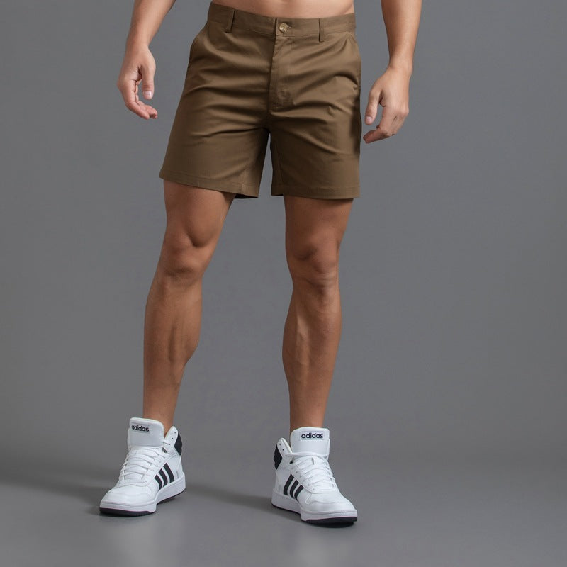 Shorts chinos de algodón elástico para hombre y entrepierna de 6“-thumbmail-11