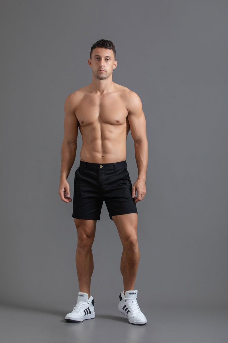 Shorts chinos de algodón elástico para hombre y entrepierna de 6“-thumbmail-31