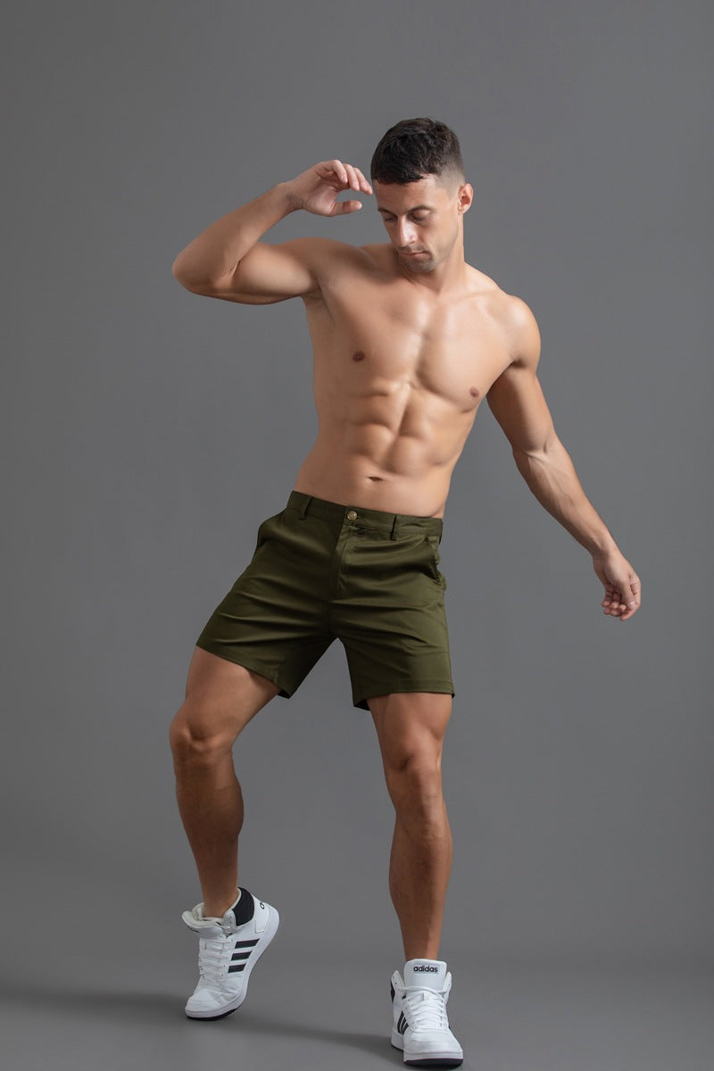 Shorts chinos de algodón elástico para hombre y entrepierna de 6“-thumbmail-32