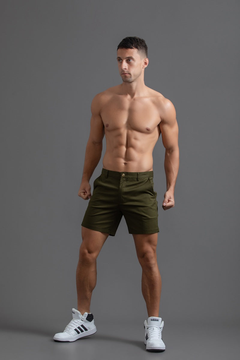 Shorts chinos de algodón elástico para hombre y entrepierna de 6“-thumbmail-37