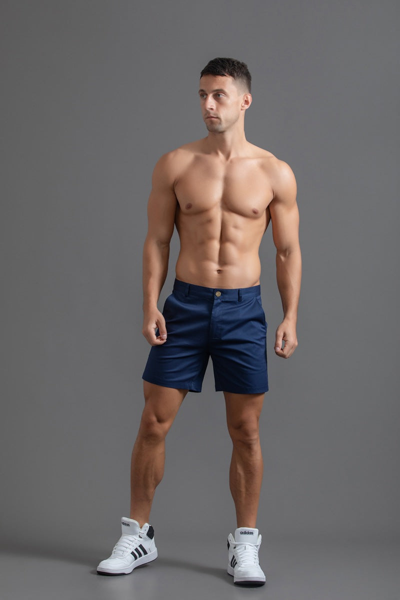 Shorts chinos de algodón elástico para hombre y entrepierna de 6“-thumbmail-41