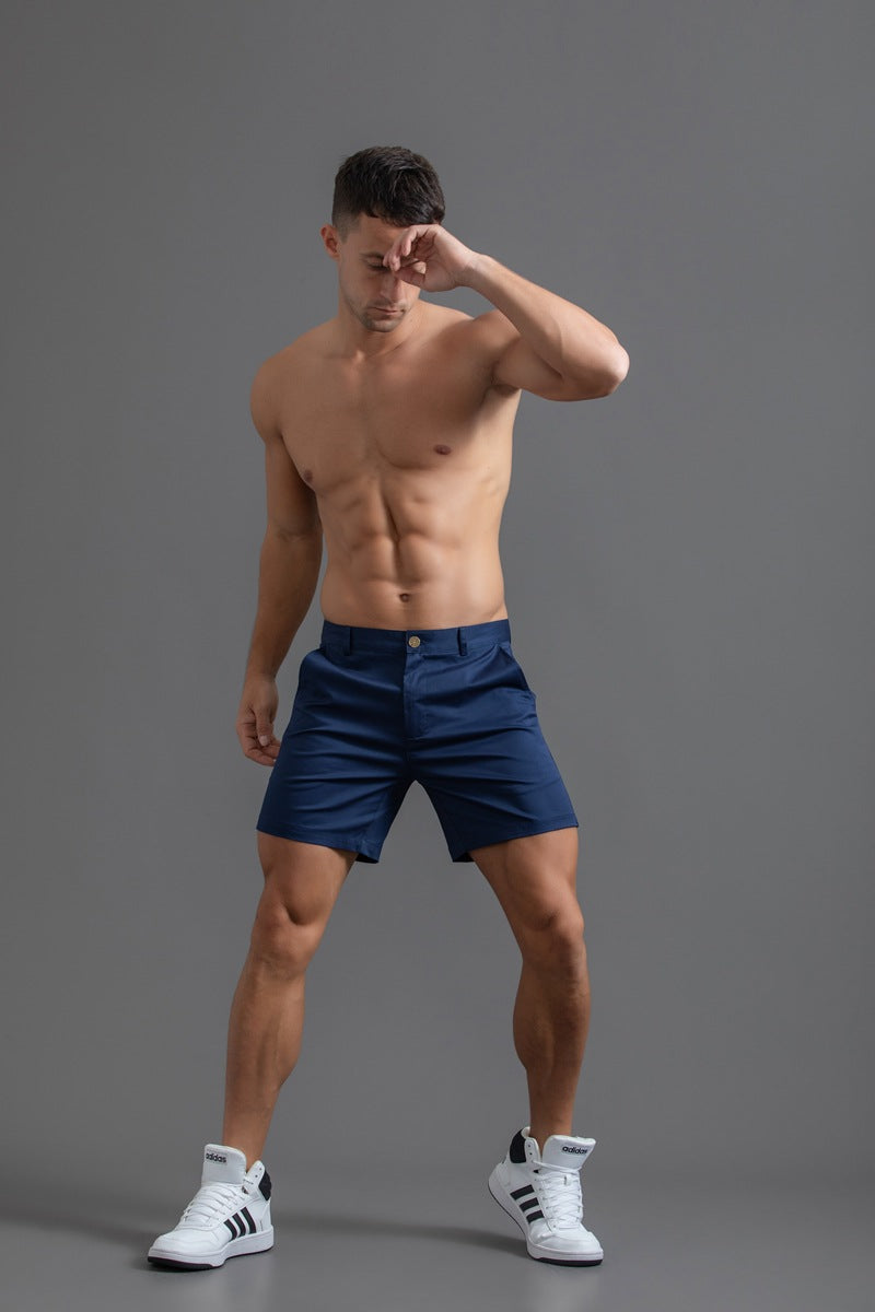 Shorts chinos de algodón elástico para hombre y entrepierna de 6“-thumbmail-42