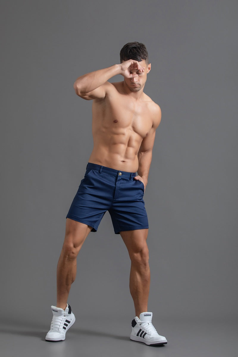 Shorts chinos de algodón elástico para hombre y entrepierna de 6“-thumbmail-43