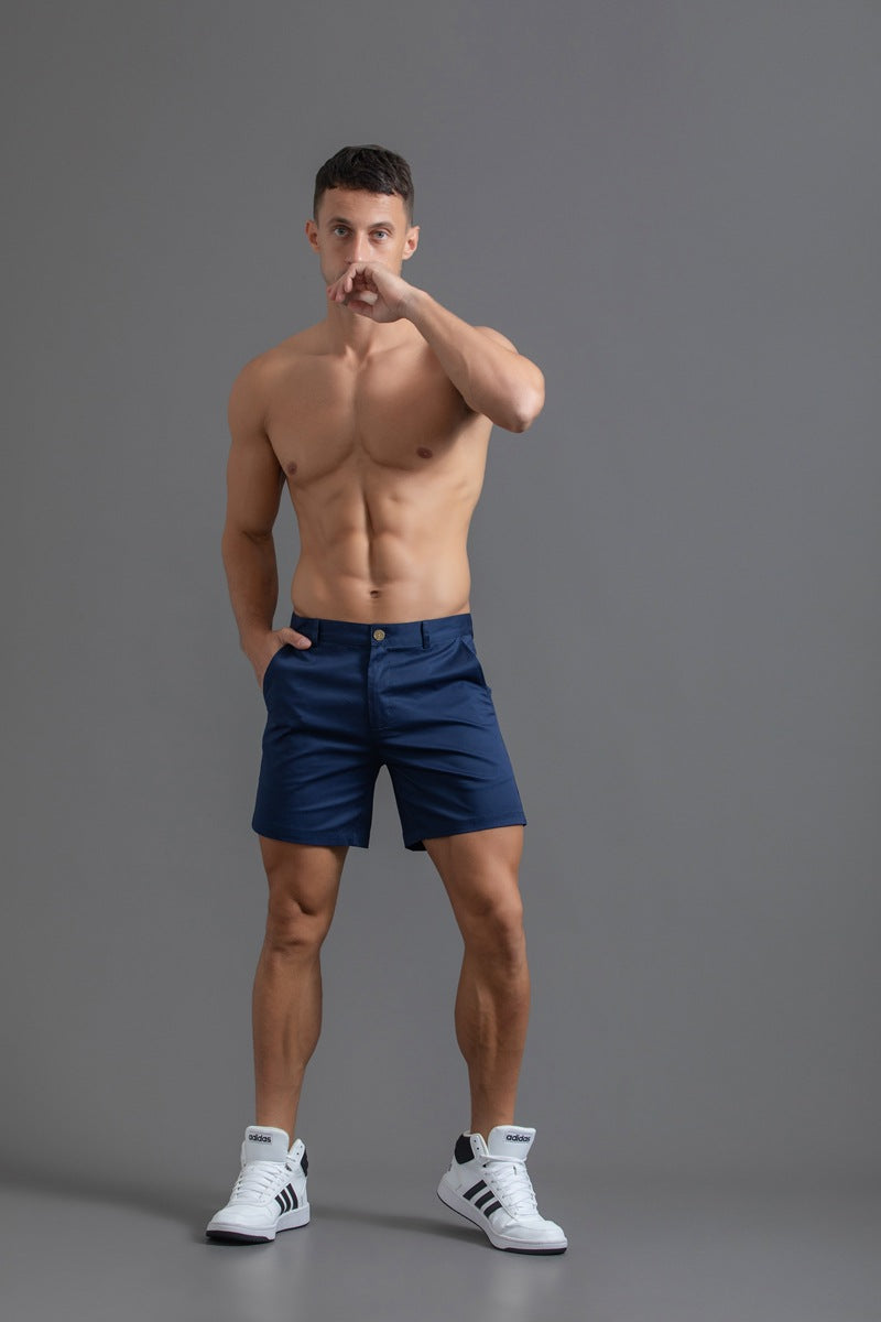Shorts chinos de algodón elástico para hombre y entrepierna de 6“-thumbmail-44