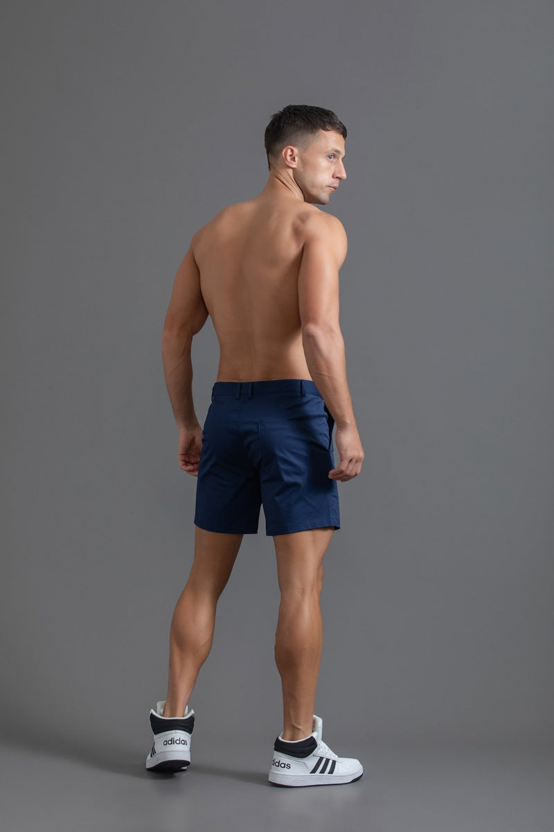 Shorts chinos de algodón elástico para hombre y entrepierna de 6“-thumbmail-46