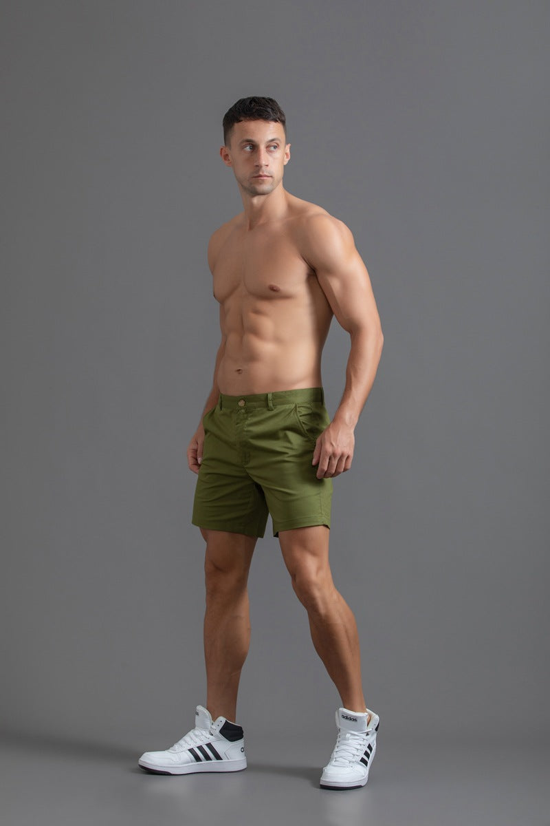 Shorts chinos de algodón elástico para hombre y entrepierna de 6“-thumbmail-47
