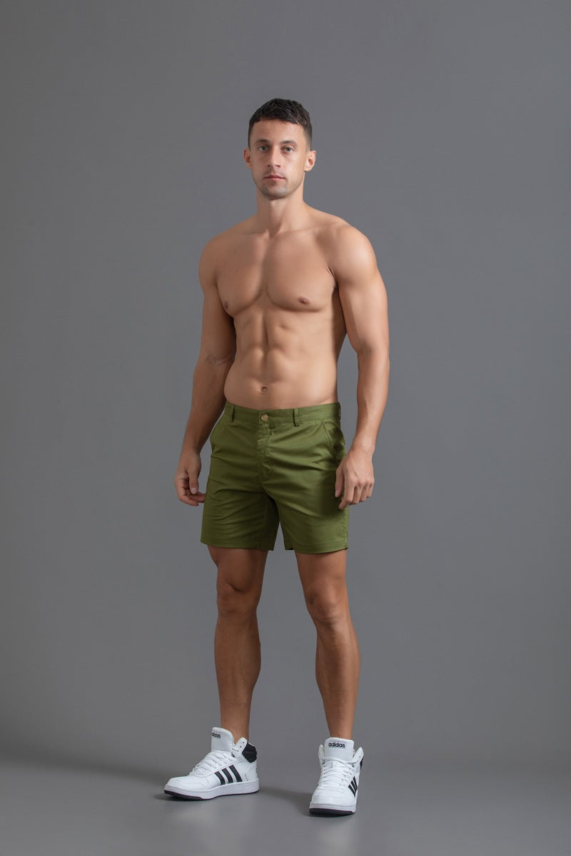 Shorts chinos de algodón elástico para hombre y entrepierna de 6“-thumbmail-51