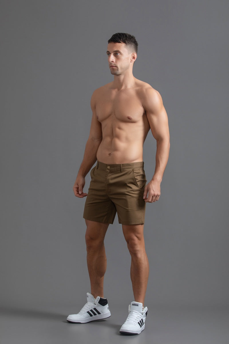 Shorts chinos de algodón elástico para hombre y entrepierna de 6“-thumbmail-54