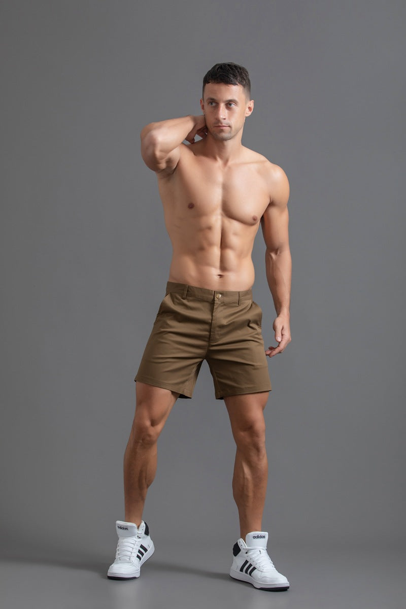 Shorts chinos de algodón elástico para hombre y entrepierna de 6“-thumbmail-55