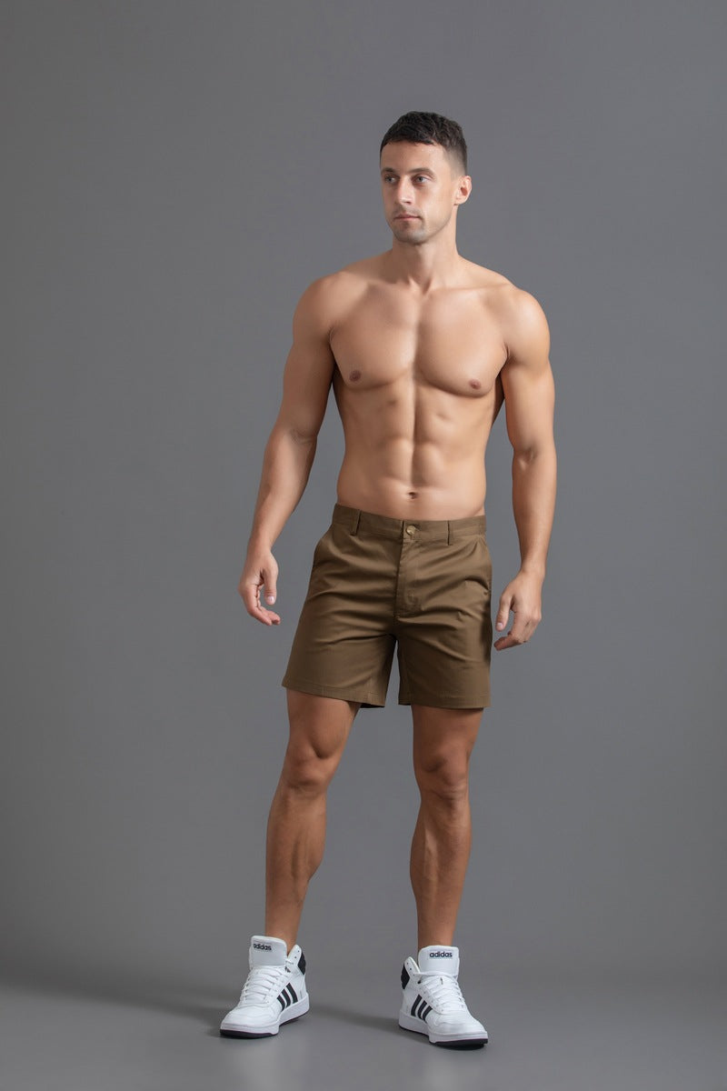Shorts chinos de algodón elástico para hombre y entrepierna de 6“-thumbmail-57