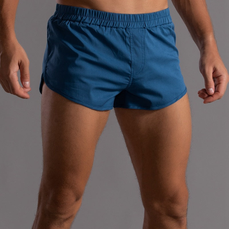Men’s Curved Hem Cotton Running Shorts