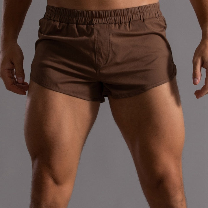 Men’s Curved Hem Cotton Running Shorts