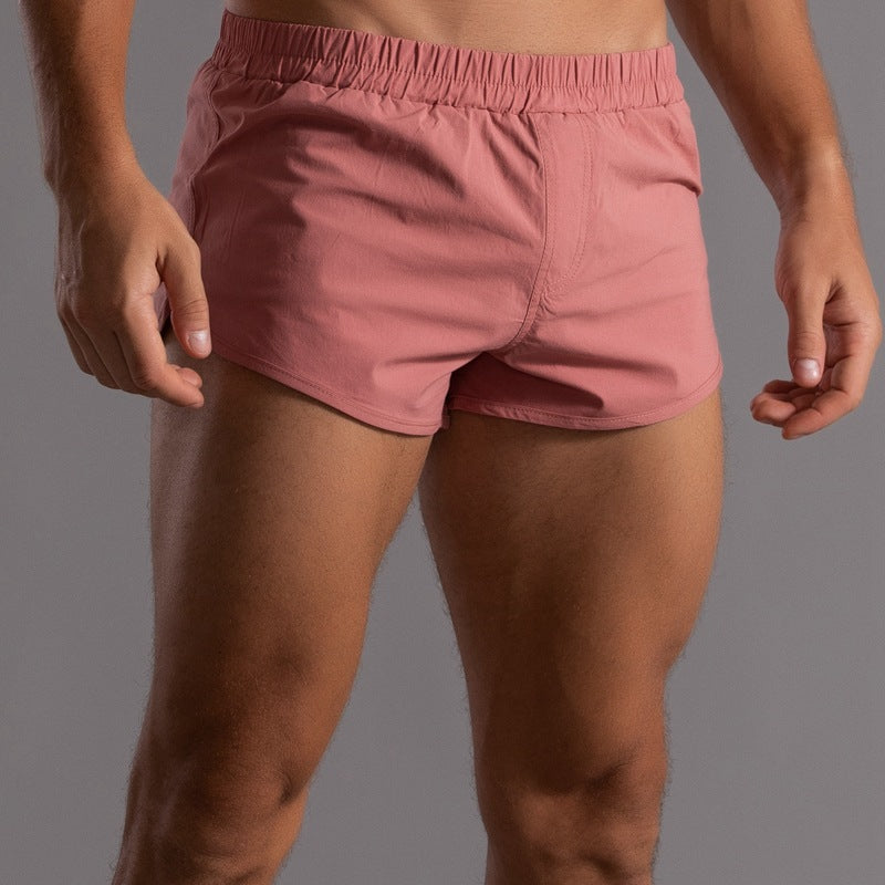 Shorts da running da uomo in cotone con orlo curvo-thumbmail-4