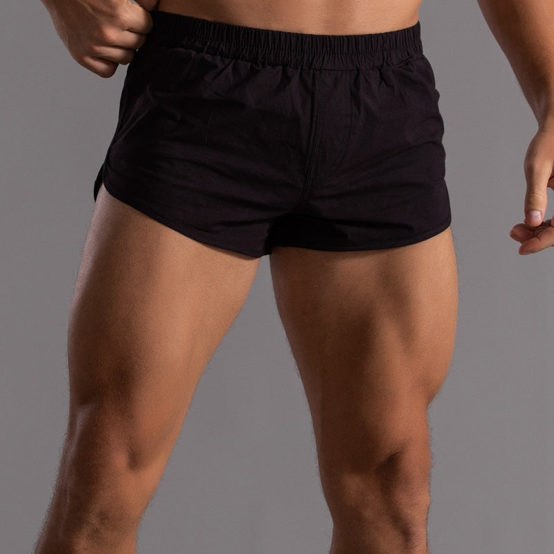 Shorts da running da uomo in cotone con orlo curvo-thumbmail-6