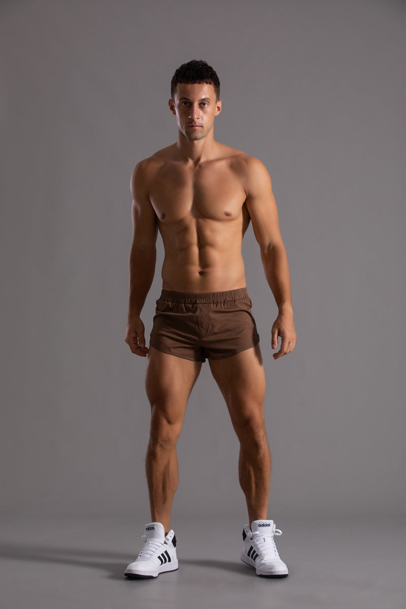 Shorts da running da uomo in cotone con orlo curvo-thumbmail-17