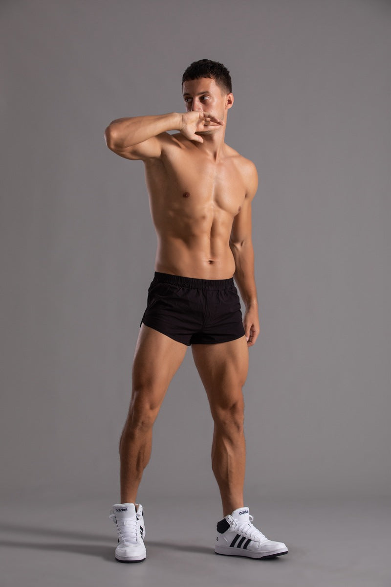 Shorts da running da uomo in cotone con orlo curvo-thumbmail-32