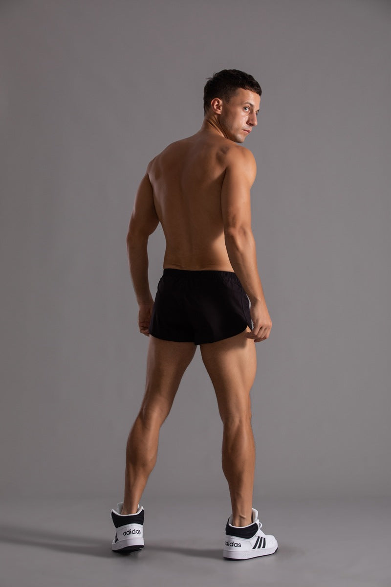 Shorts da running da uomo in cotone con orlo curvo-thumbmail-34