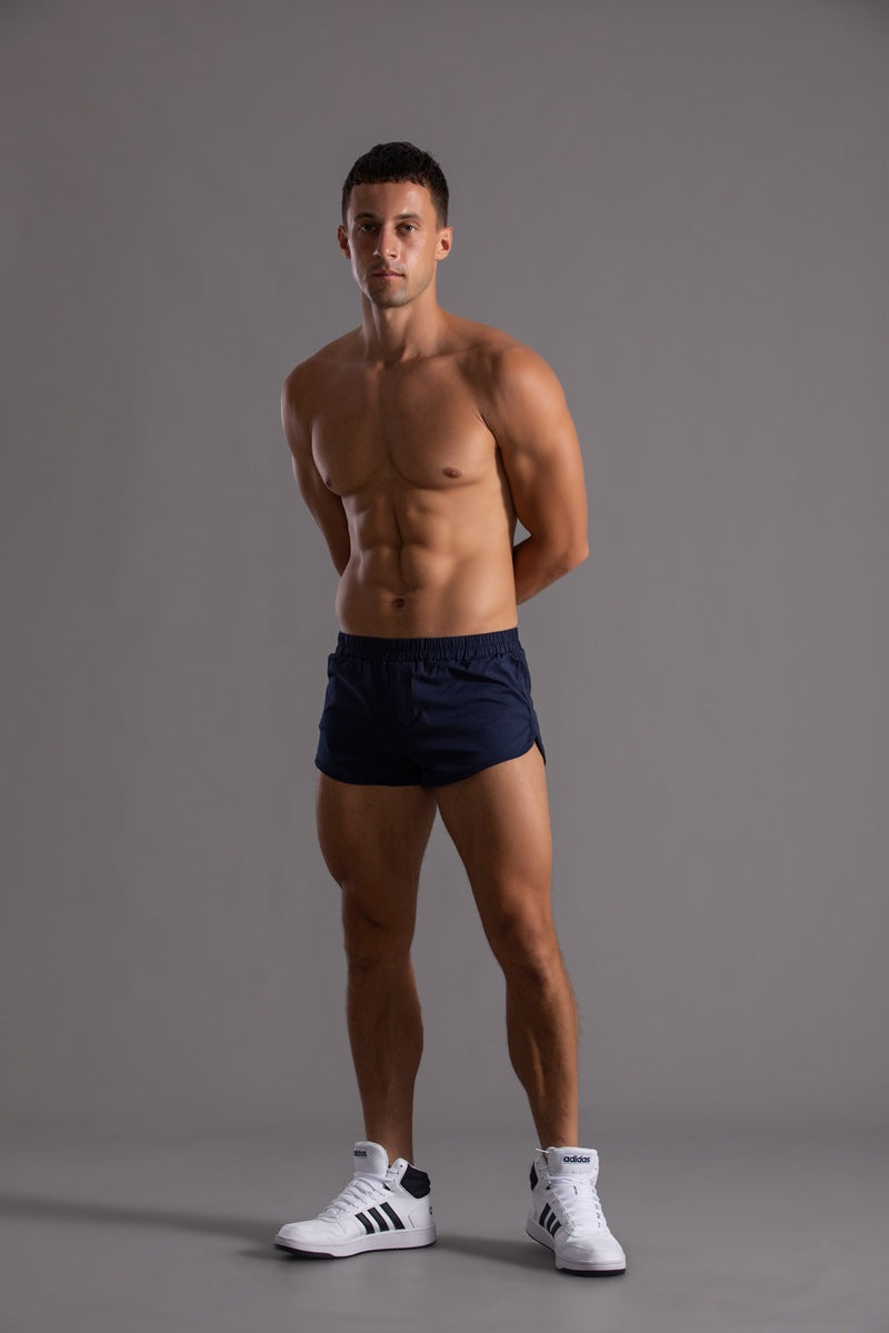 Shorts da running da uomo in cotone con orlo curvo-thumbmail-36