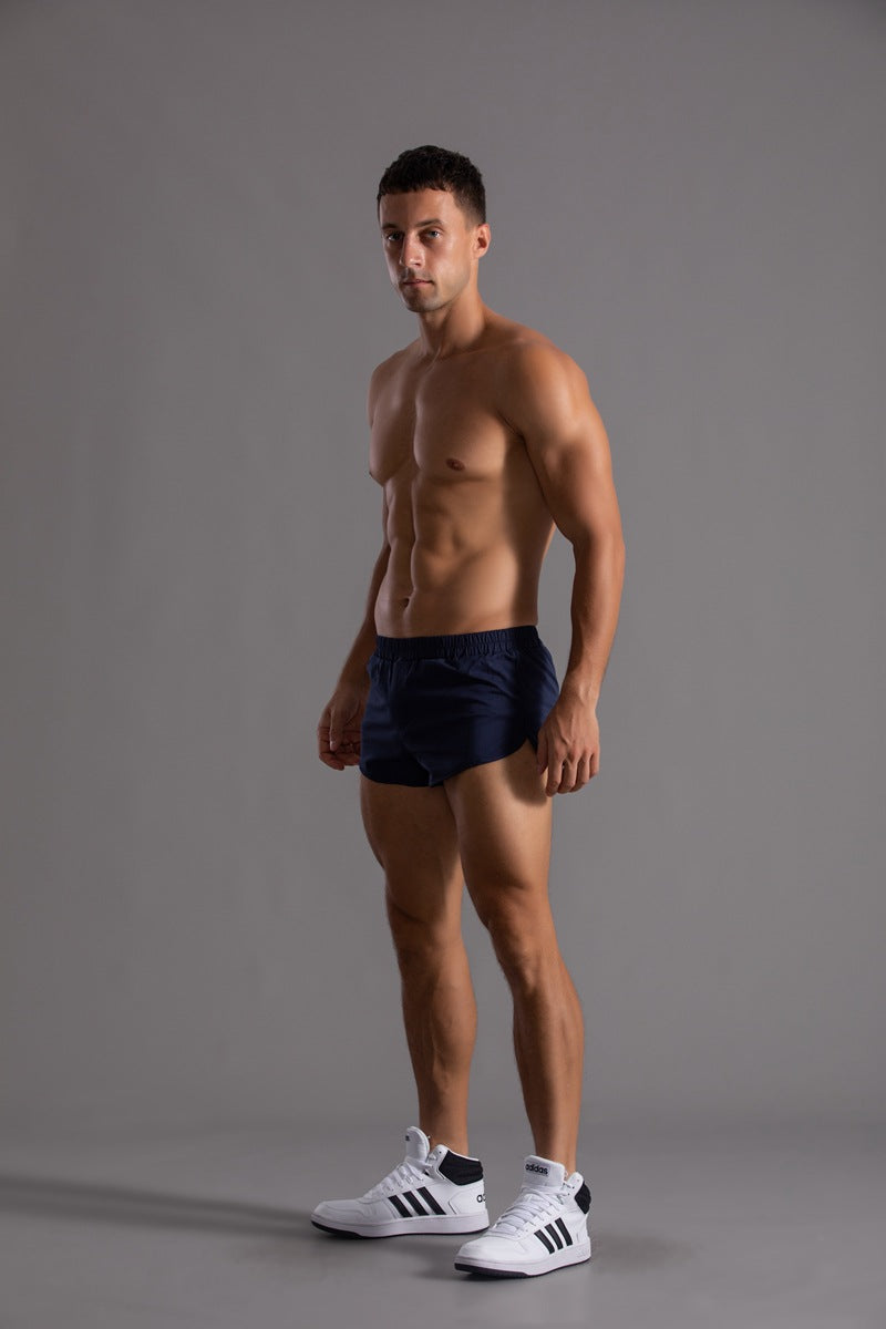 Shorts da running da uomo in cotone con orlo curvo-thumbmail-40
