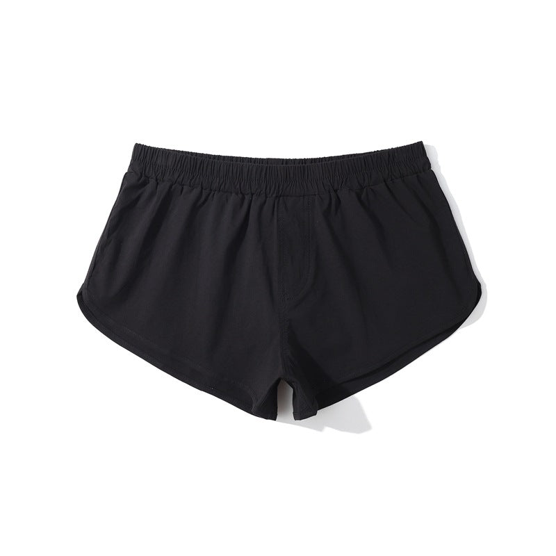 Shorts da running da uomo in cotone con orlo curvo-thumbmail-47