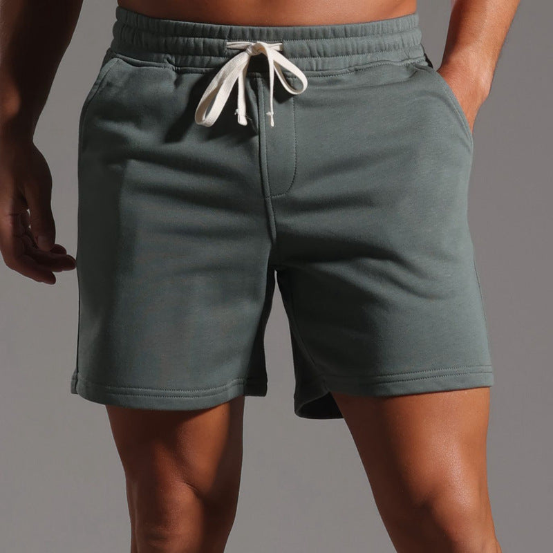 Shorts da uomo in cotone elasticizzato con coulisse, cavallo interno da 6"