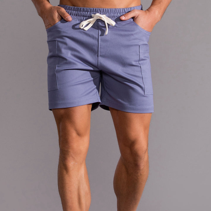 Men’s Casual Cotton Stretch Patch Pocket Shorts