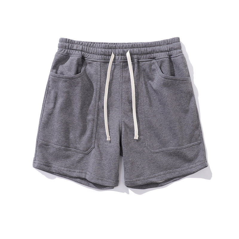 Shorts casual da uomo in misto cotone con vita elasticizzata-thumbmail-26