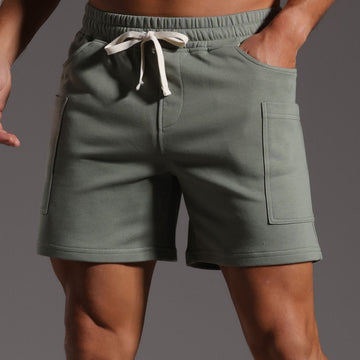 Men’s Casual Cotton Blend Patch Pocket Shorts
