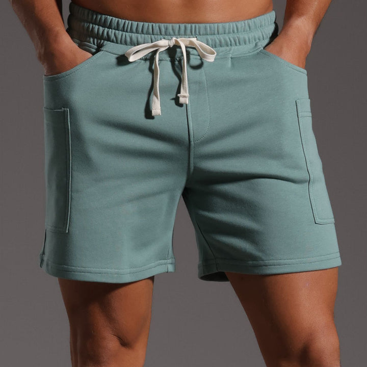 Men’s Casual Cotton Blend Patch Pocket Shorts