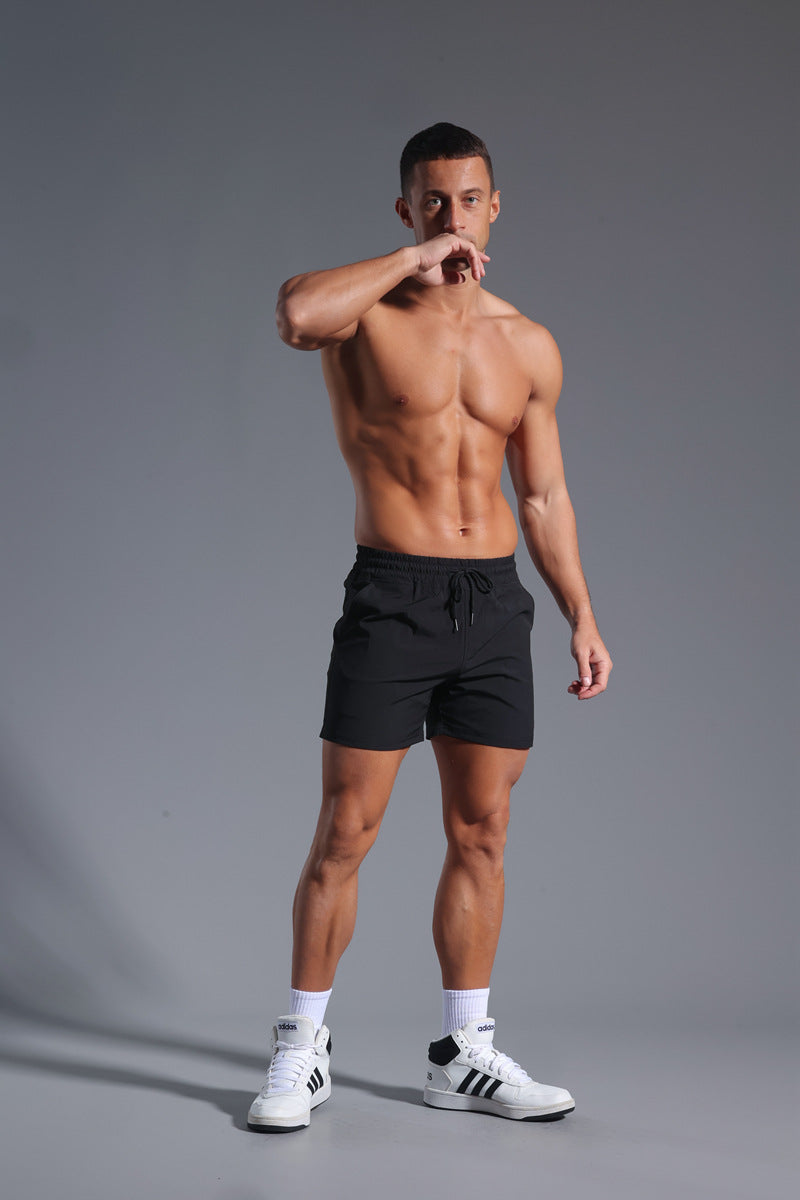 Schnelltrocknende Herren-Trainingsshorts mit elastischem Bund-thumbmail-17