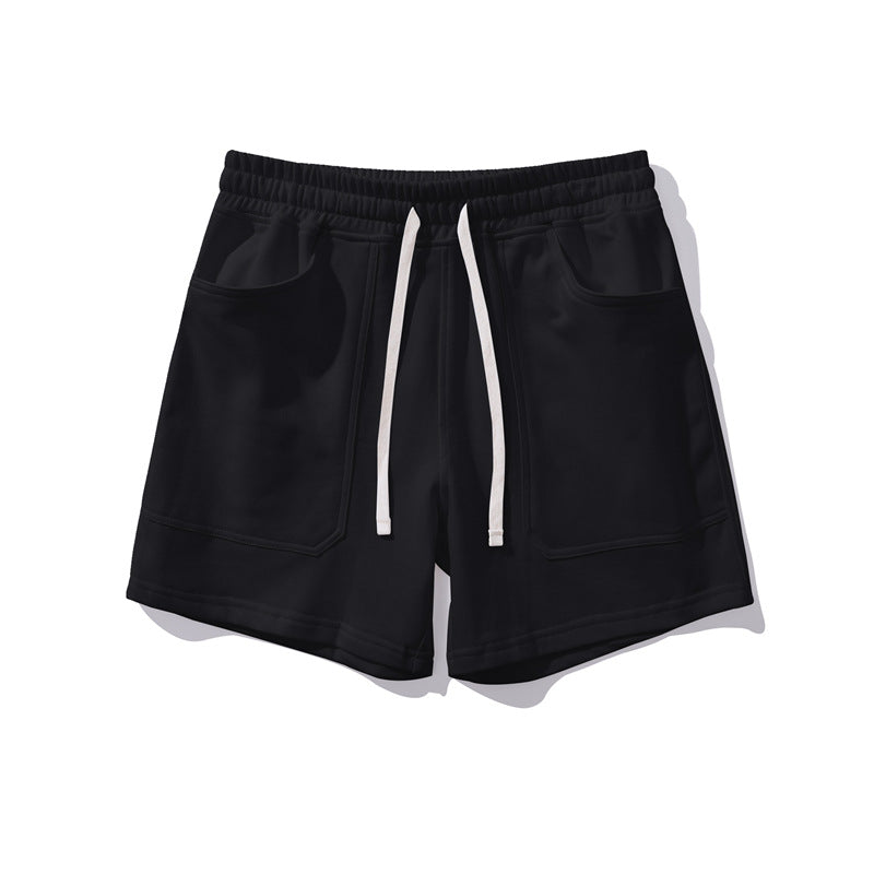 Shorts casual da uomo in misto cotone con vita elasticizzata-thumbmail-28