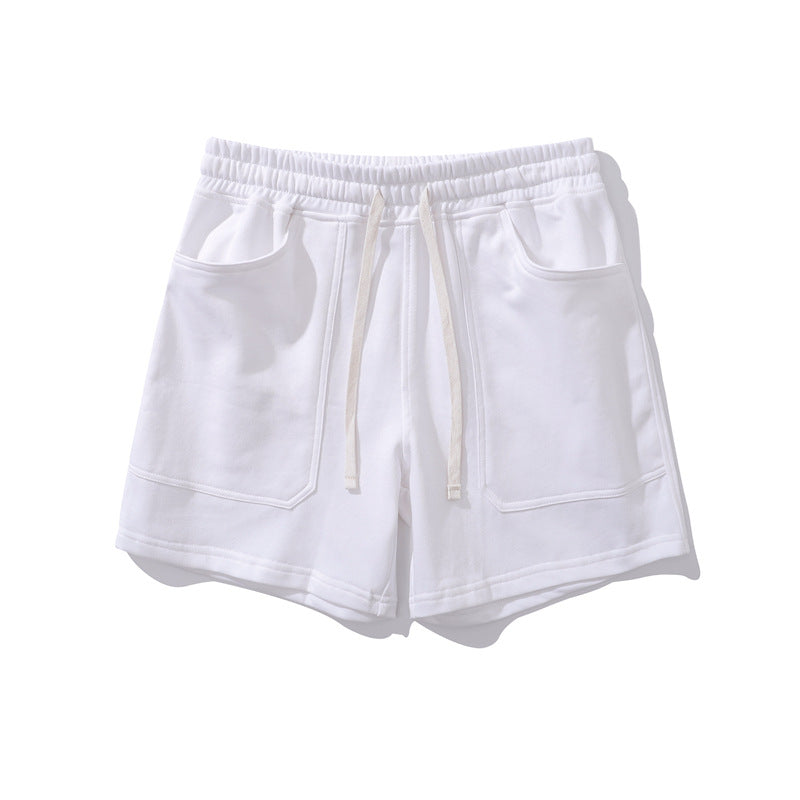 Shorts casual da uomo in misto cotone con vita elasticizzata-thumbmail-29