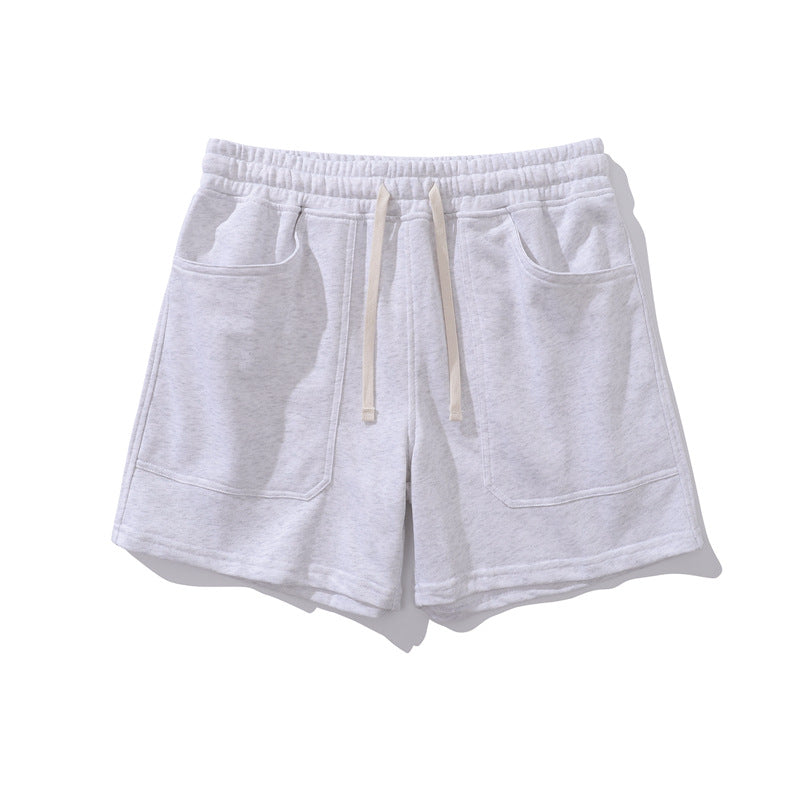 Shorts casual da uomo in misto cotone con vita elasticizzata-thumbmail-31