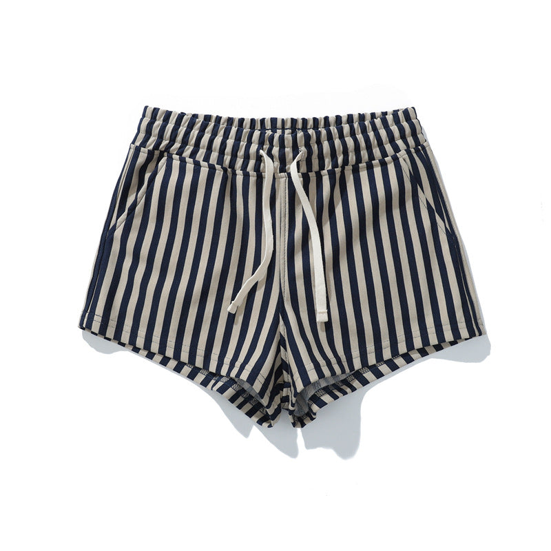 Men’s Striped Cotton Blend Elastic Waist Shorts-2" Inseam-thumbmail-36