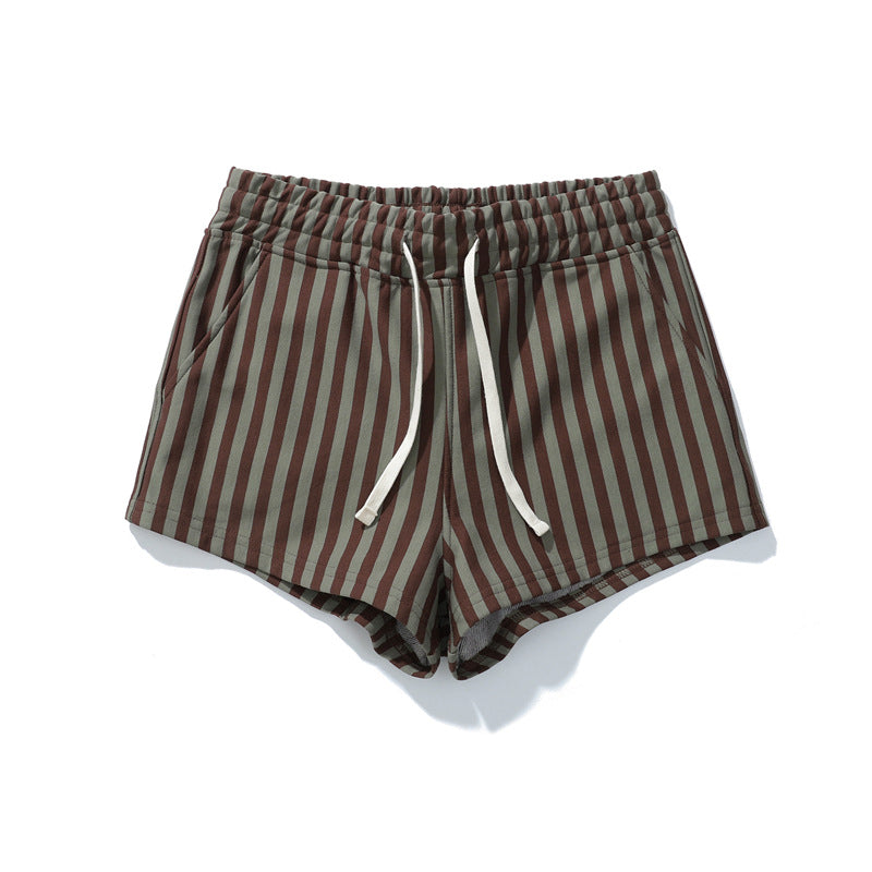Men’s Striped Cotton Blend Elastic Waist Shorts-2" Inseam-thumbmail-37