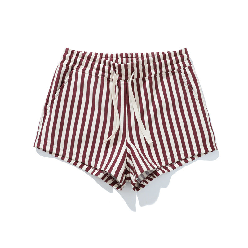 Men’s Striped Cotton Blend Elastic Waist Shorts-2" Inseam-thumbmail-38
