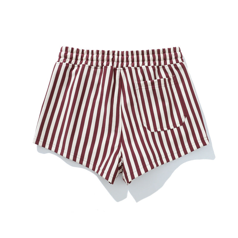Men’s Striped Cotton Blend Elastic Waist Shorts-2" Inseam-thumbmail-39
