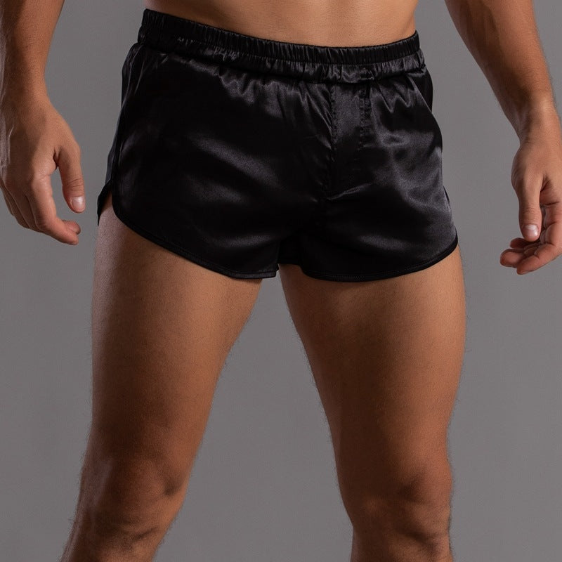 Shorts da uomo da casa con morbida finitura setosa