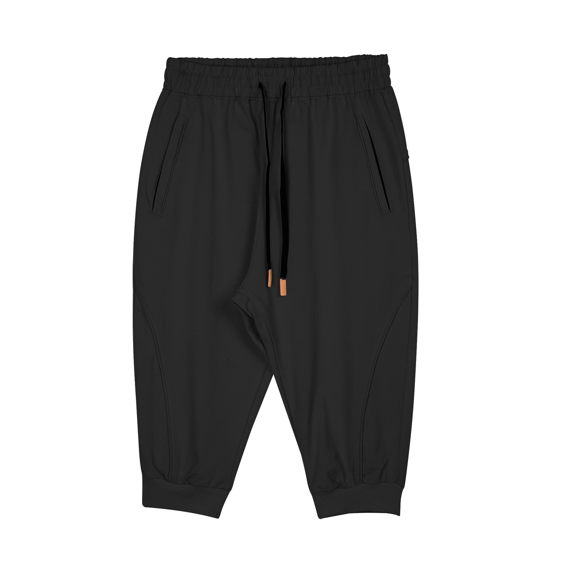Men’s Cropped Jogger Shorts with Zipper Pockets-thumbmail-9