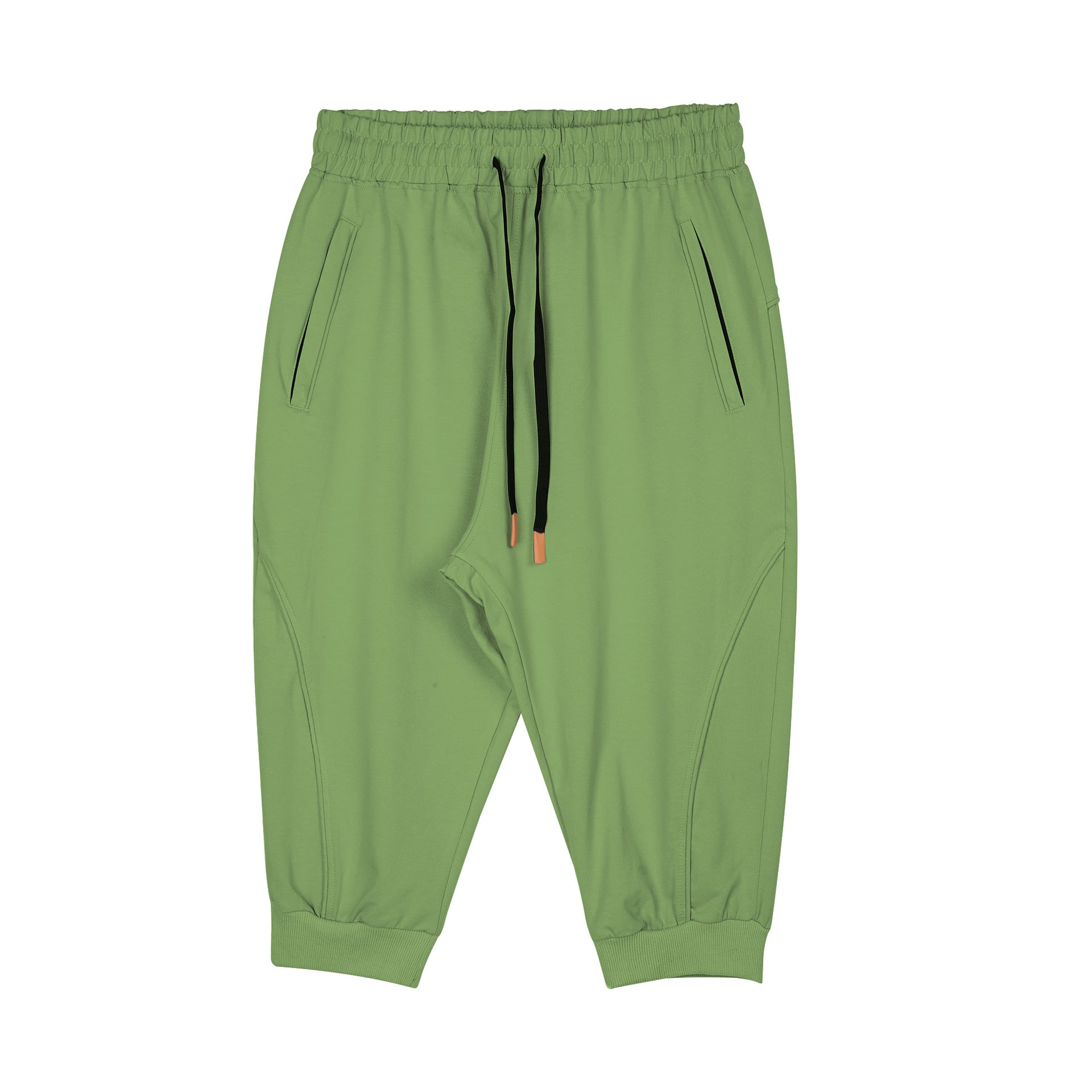 Men’s Cropped Jogger Shorts with Zipper Pockets-thumbmail-12